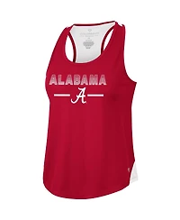 Women's Colosseum Crimson Alabama Crimson Tide Sachs 2-Hit Scoop Neck Racerback Tank Top