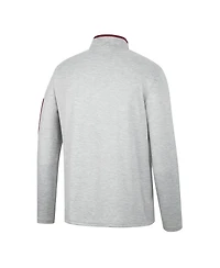 Men's Colosseum Heathered Gray, Maroon Texas A&M Aggies Country Club Windshirt Quarter-Zip Jacket