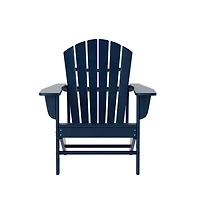 WestinTrends Outdoor Adirondack Chair with Ottoman Side Table Set