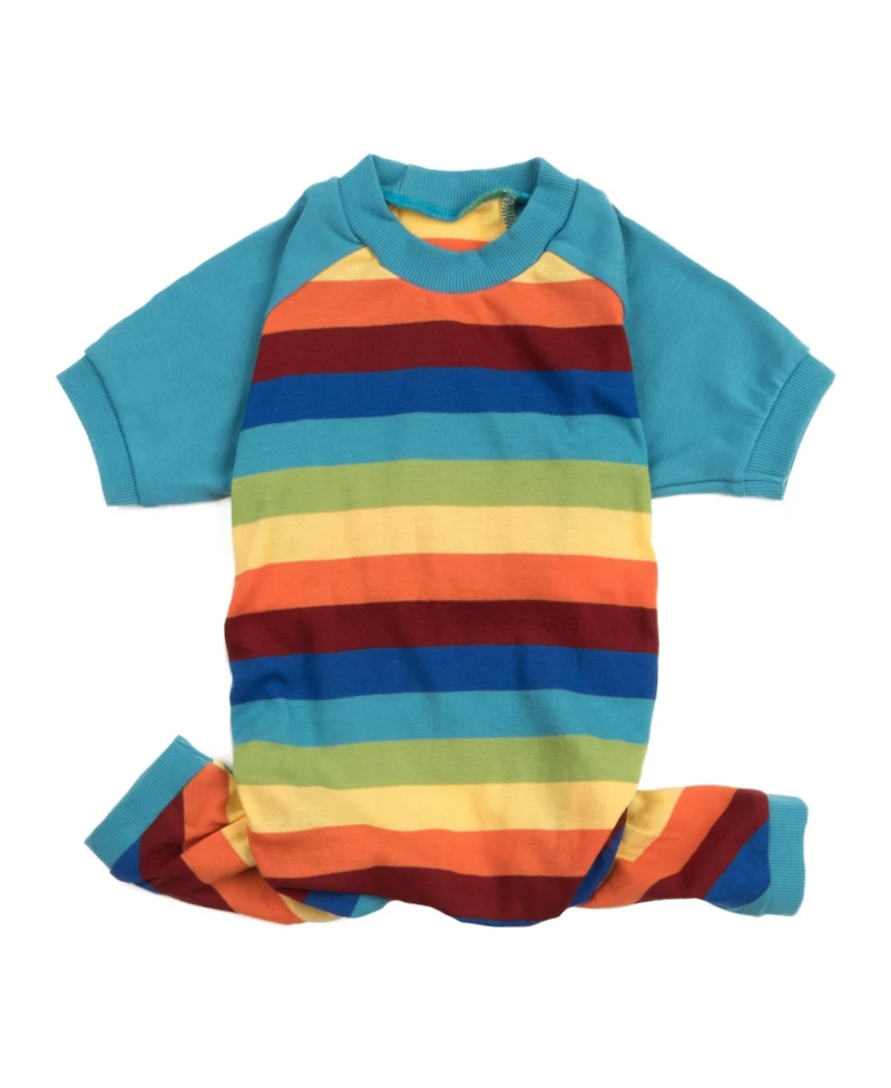 Leveret Dog Cotton Pajama Striped Colorful Boys