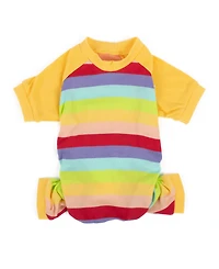 Leveret Dog Cotton Pajama Striped Colorful Girls