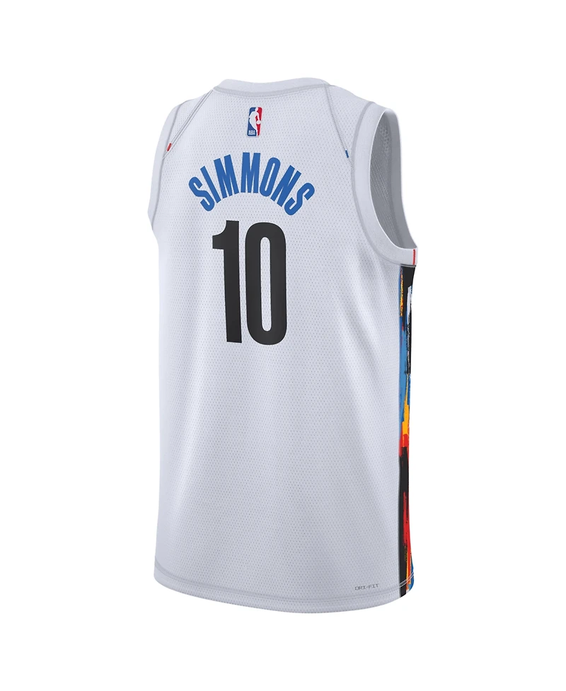 Men's and Women's Nike Ben Simmons White Brooklyn Nets 2022/23 City Edition Swingman Jersey