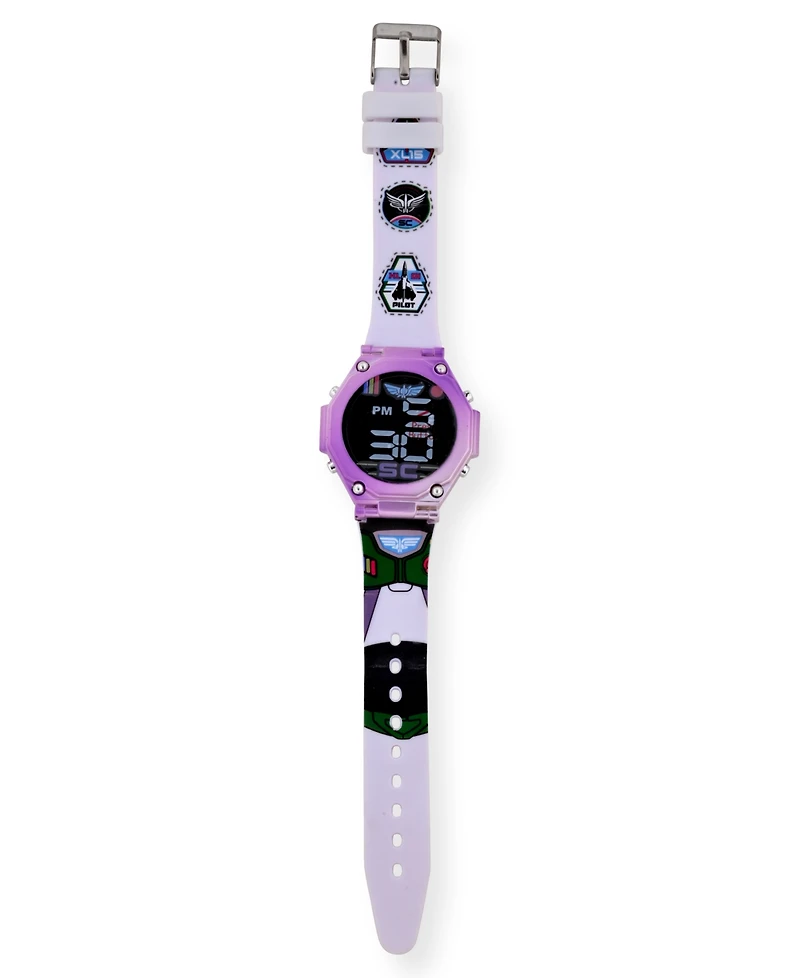 Buzz Lightyear Unisex White Silicone Strap Led Touchscreen Watch