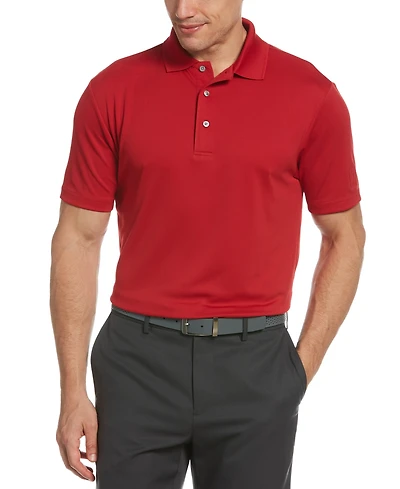 Pga Tour Men's Big & Tall AirFlux Solid Mesh Golf Polo