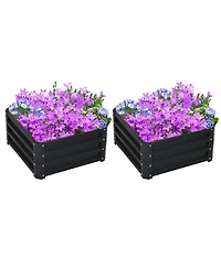 Outsunny 23.5" Raised Wall Garden Planet Beds for Vegetables and Flowers