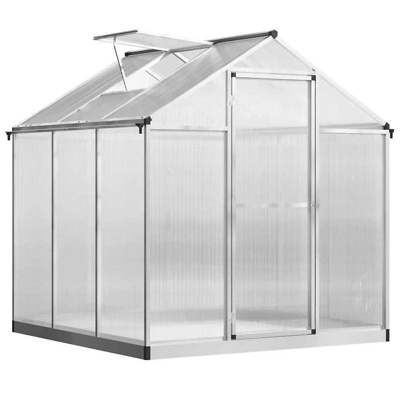 Outsunny 6' x 6' Portable Outdoor Walk-In Garden house w/ Roof Vent