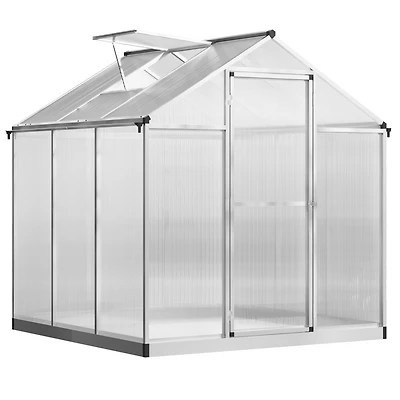 Outsunny 6' x 6' Portable Outdoor Walk-In Garden house w/ Roof Vent