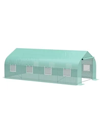 Outsunny 19.5'x10'x7' Outdoor house,Tunnel Walk-in House