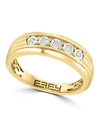 Effy Men's Diamond Ring (1/6 ct. t.w.) Sterling Silver (Also available 14k Gold-Plated Silver)