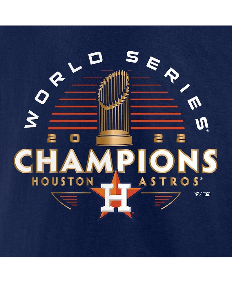 Men's Fanatics Navy Houston Astros 2022 World Series Champions Signature Roster Long Sleeve T-shirt