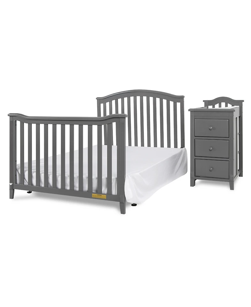 Closeout! Afg Baby Furniture 46" Wooden Kali Ii 4 in 1 Convertible Crib and Changer