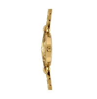 Facet Strass Swiss Gold Plated Ladies 30mm Watch