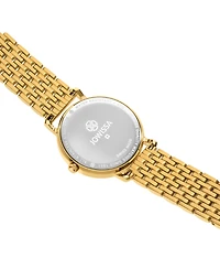 Roma Swiss Gold Plated Ladies 30mm Watch - Black Dial