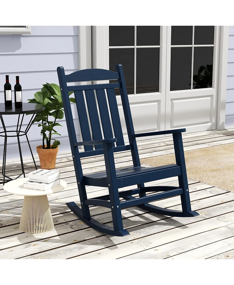 All-Weather Outdoor Patio Poly Classic Porch Rocking Chair