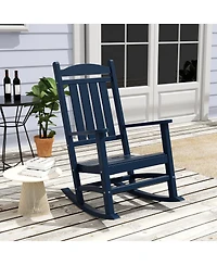 All-Weather Outdoor Patio Poly Classic Porch Rocking Chair