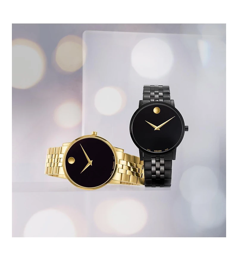 Movado Men's Swiss Museum Classic Gold-Tone Pvd Stainless Steel Bracelet Watch 40mm