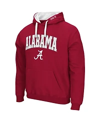 Men's Colosseum Crimson Alabama Tide Big and Tall Arch & Logo 2.0 Pullover Hoodie