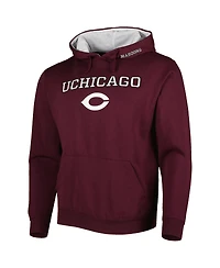 Men's Colosseum Maroon UChicago Maroons Isle Pullover Hoodie