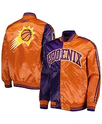 Men's Starter Purple, Orange Phoenix Suns Fast Break Satin Full-Snap Jacket