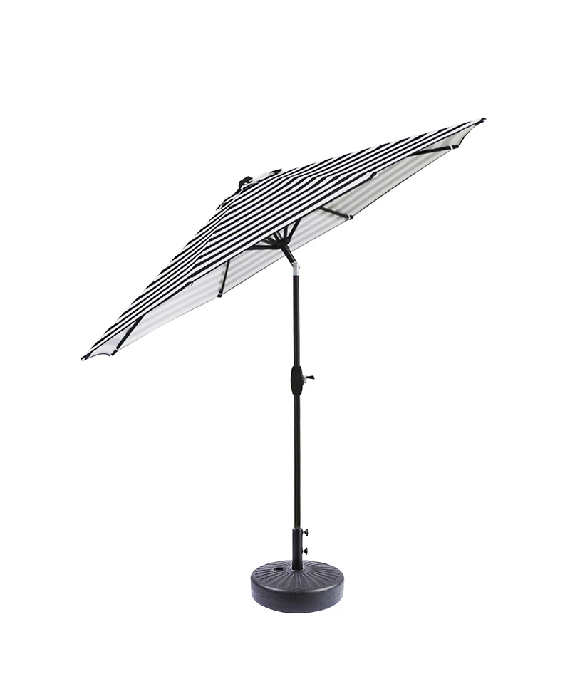 WestinTrends 9 Ft Outdoor Patio Market Umbrella with Black Round Base
