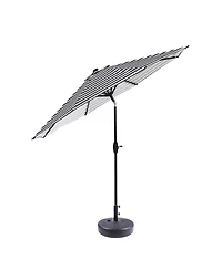 WestinTrends 9 Ft Outdoor Patio Market Umbrella with Black Round Base