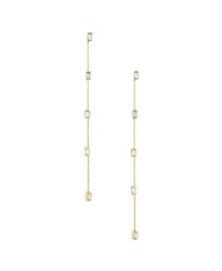 Ettika Linear Baguette Earrings 18K Gold Plating