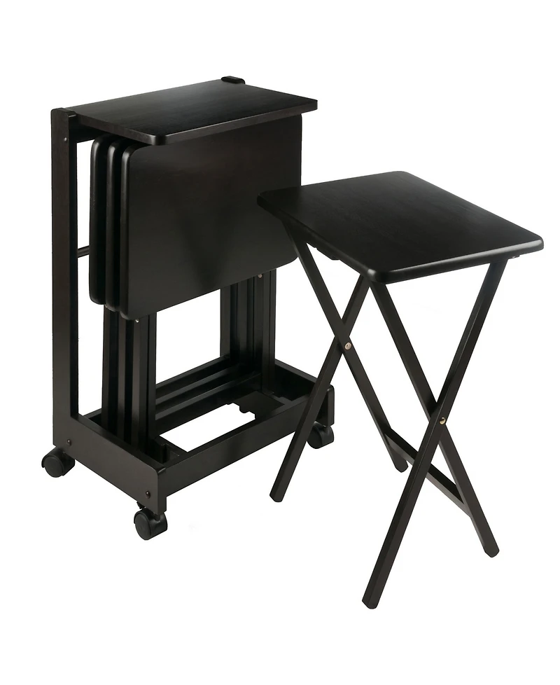 Winsome Brienda 5-Piece Wood Flip Top Snack Table Set