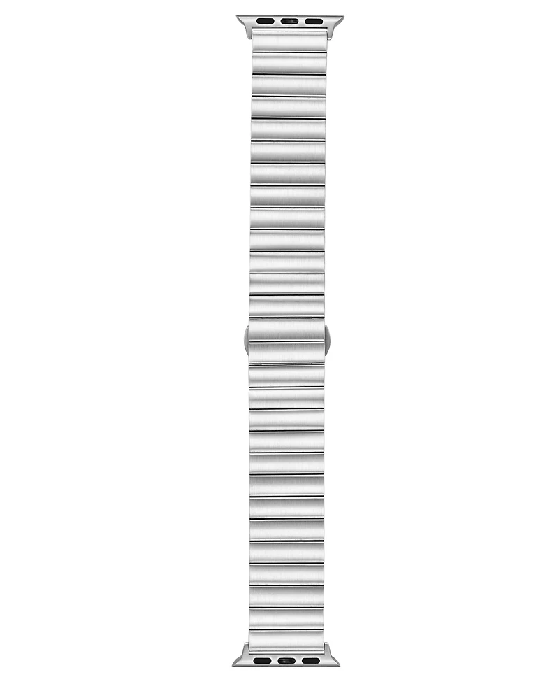 WITHit Silver-Tone Stainless Steel Bar Link Band designed for Apple Watch 42mm (Series 10) & 38/40/41mm