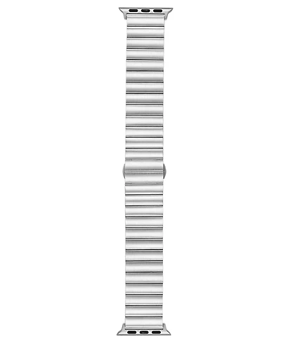 WITHit Silver-Tone Stainless Steel Bar Link Band designed for Apple Watch 42mm (Series 10) & 38/40/41mm