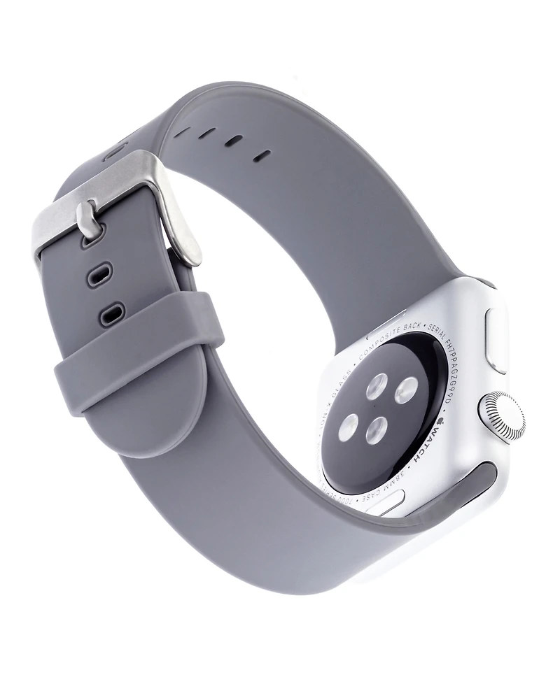 WITHit Gray Smooth Silicone Band designed for Apple Watch 42mm (Series 10) & 38/40/41mm