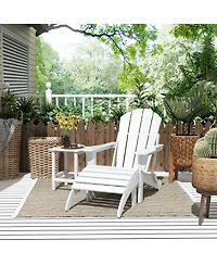 WestinTrends Adirondack Folding Chair with Ottoman and Side Table Set