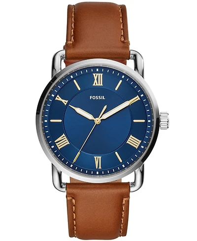 Fossil Men's Copeland Brown Leather Strap Watch 42mm