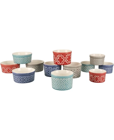 Bia Cordon Bleu Dominique Set of Twelve Ramekins, 6 oz and 10 oz