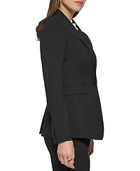 Dkny Petites Pick-Stitch Single-Button Blazer, Created for Macy's