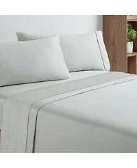 Aston and Arden Eucalyptus Tencel Queen Sheet Set, 1 Flat Sheet, 1 Fitted Sheet, 2 Pillowcases, Ultra Soft Fabric, Breathable and Cooling, Eco-Friendl