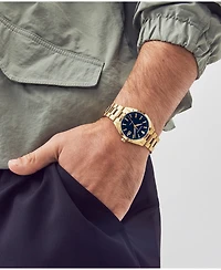 Movado Unisex Swiss Heritage Datron Gold Ion-Plated Steel Bracelet Watch 39mm