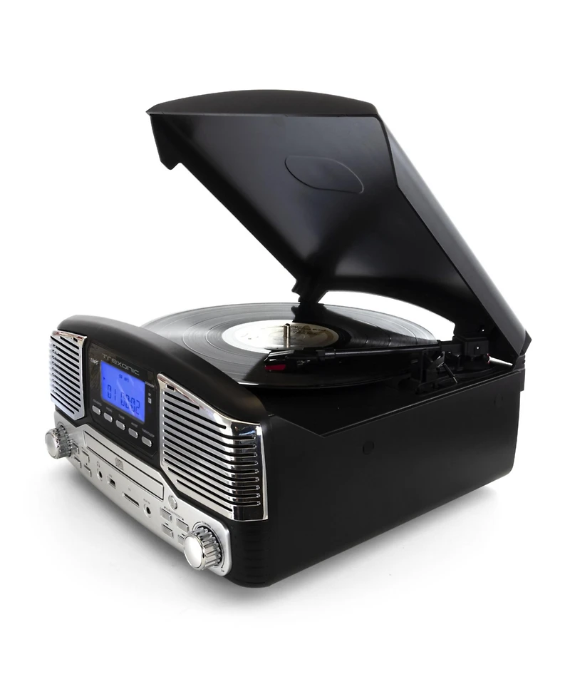 Trexonic Retro Wireless Bluetooth Record and Cd Player