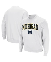 Colosseum Men's Michigan Wolverines Arch & Logo Crew Neck Sweatshirt