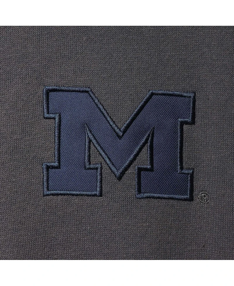 Men's Colosseum Charcoal Michigan Wolverines Tortugas Logo Quarter-Zip Jacket