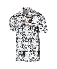 Men's Antigua Black Lafc Vivid Polo Shirt