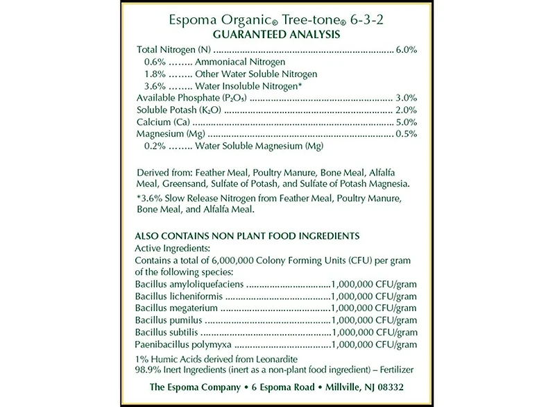 Espoma Company Tree Tone: 36 Lb, 6-3-2