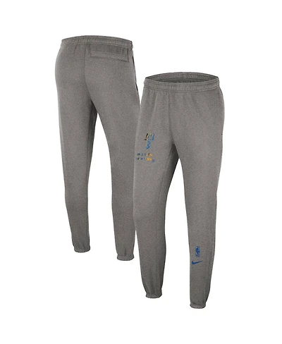 Men's Nike Heather Charcoal Brooklyn Nets 2022/23 City Edition Courtside Brushed Fleece Sweatpants