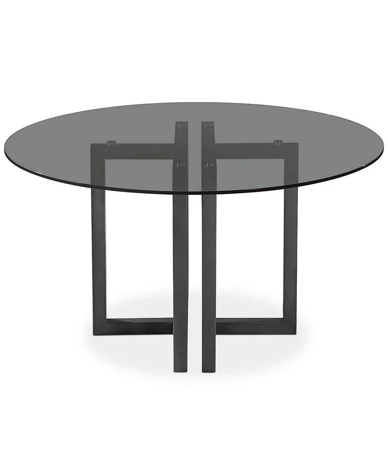 Emila 54" Glass Round Dining Table, Created for Macy's