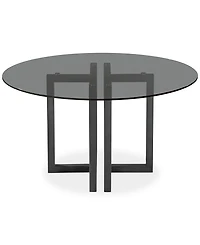 Emila 54" Glass Round Dining Table, Created for Macy's