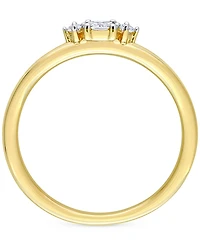 Diamond 3-Stone Engagement Ring (1/6 ct. t.w.) 14k Gold
