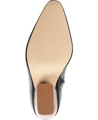 Journee Signature Women's Hydra Angular Stacked Heel Booties