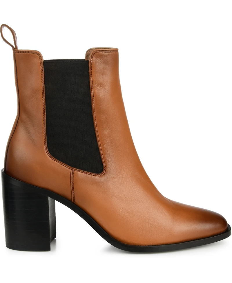 Journee Signature Women's Rowann Block Heel Chelsea Booties