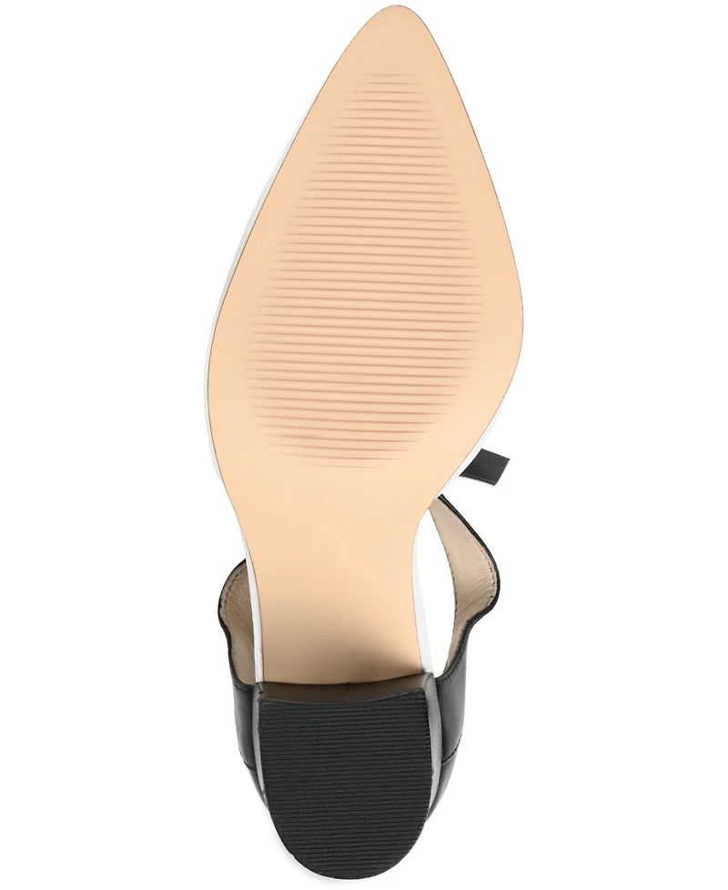 Journee Signature Women's Camille Two-Piece Block Heel Pumps