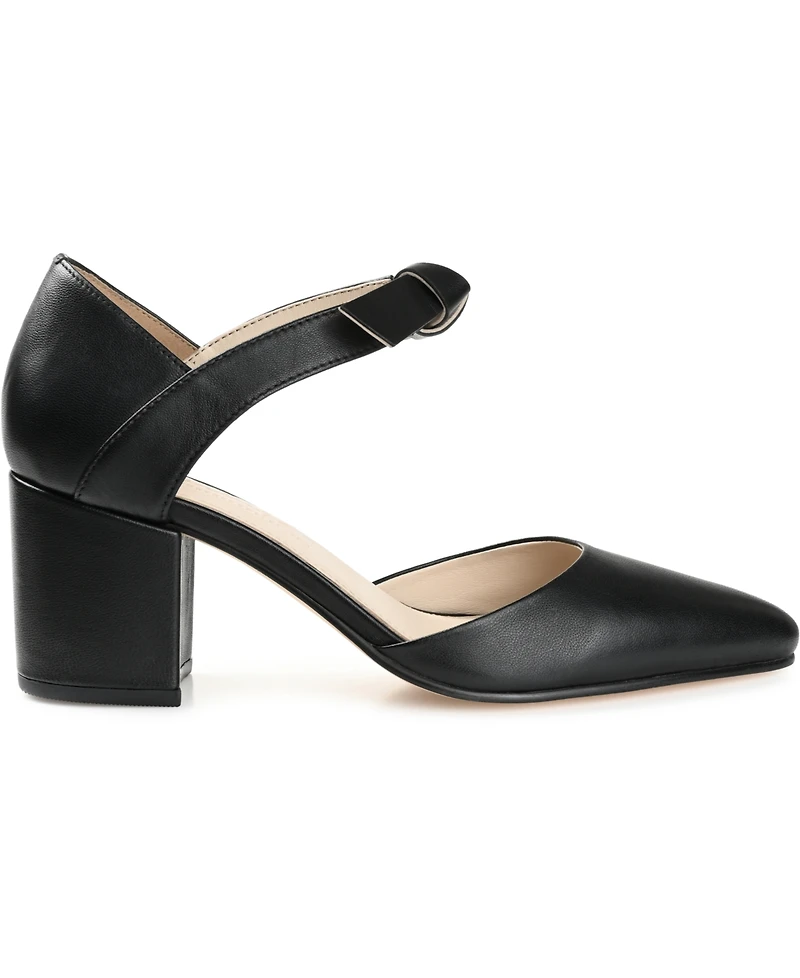 Journee Signature Women's Camille Two-Piece Block Heel Pumps