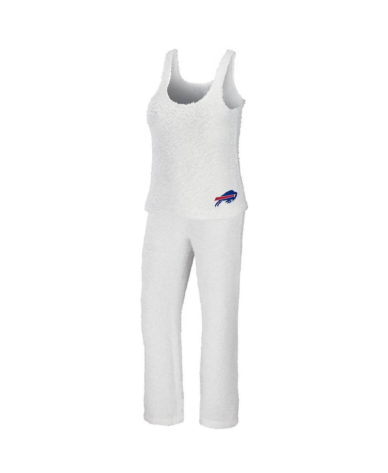 Women's Wear by Erin Andrews Cream Buffalo Bills Cozy Scoop Neck Tank Top Pants Sleep Set